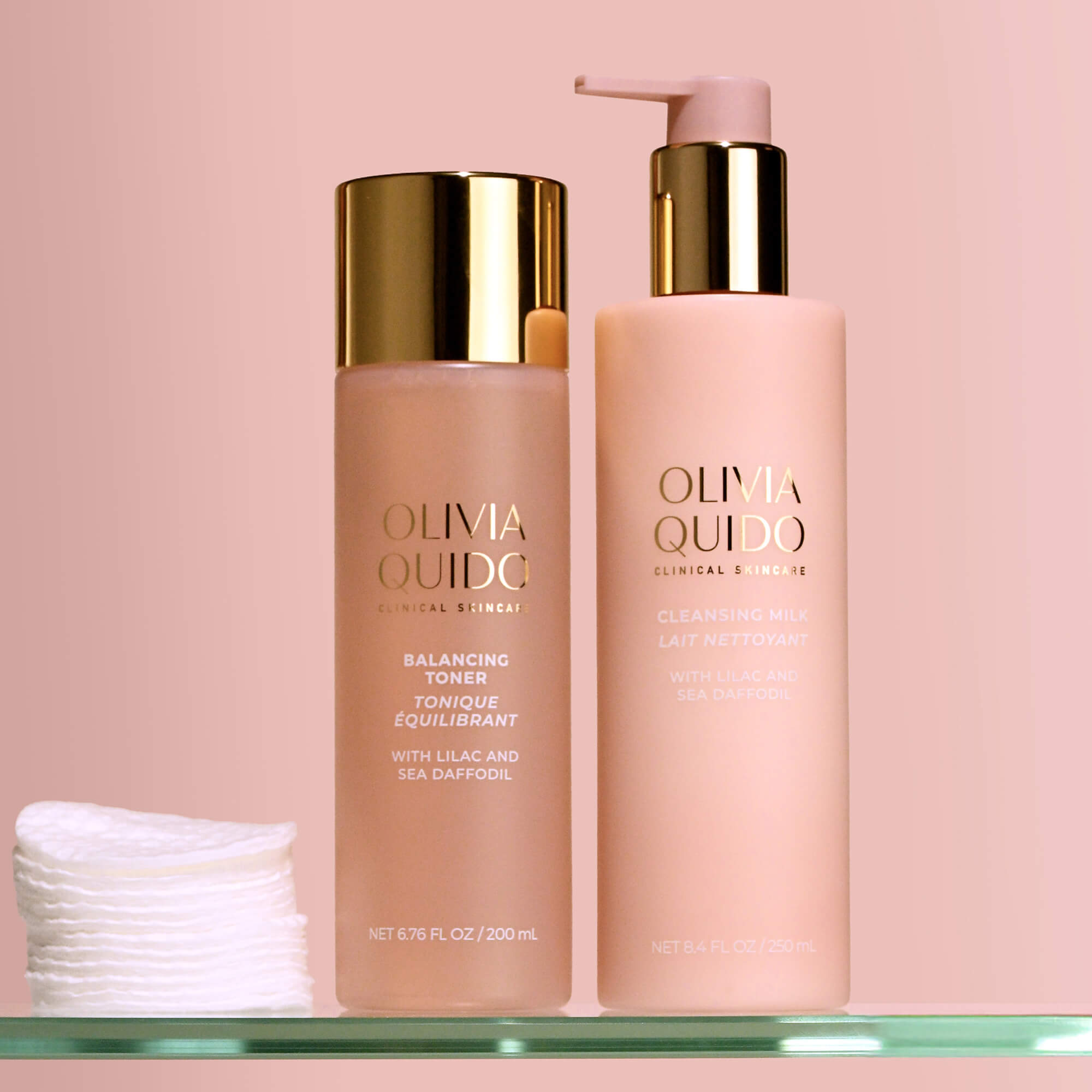 Olivia Quido Skincare Cleansing Milk and Balancing Toner